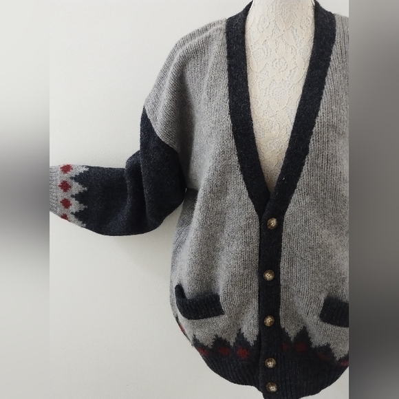 STRUCTURE LONG SLEEVE WOOL CARDIGAN SWEATER - Picture 3 of 16
